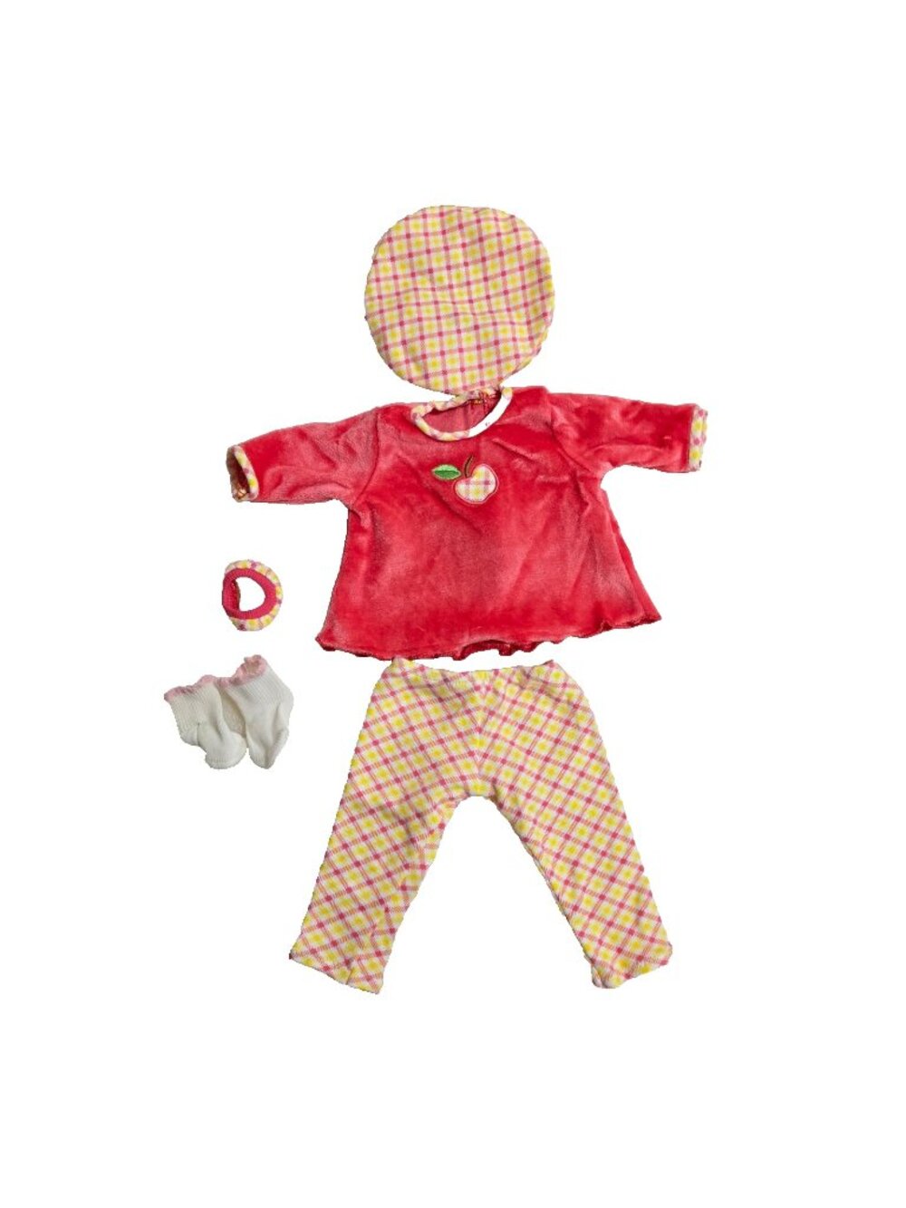 Bitty Baby Apple Picking Outfit Velour Top Pants Hat Vintage Pleasant Company